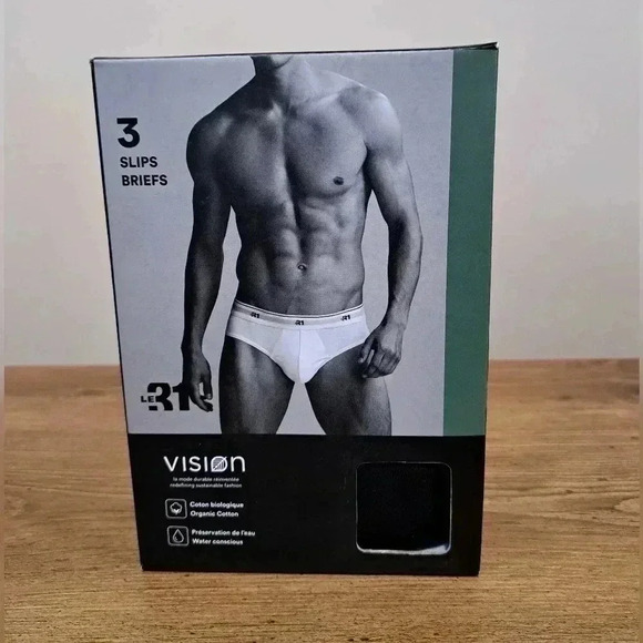 NWT - Simons Le31 - 3  pack Mens Briefs New in the Box - Cotton Black Size XXL - Picture 1 of 7